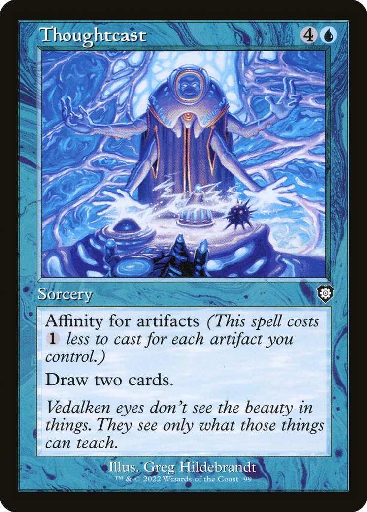 Thoughtcast (Retro Frame) (BRC-099) - The Brothers' War Commander - Magic The Gathering
