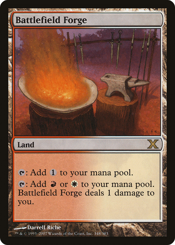 Battlefield Forge (10E-348) - Tenth Edition - Magic The Gathering