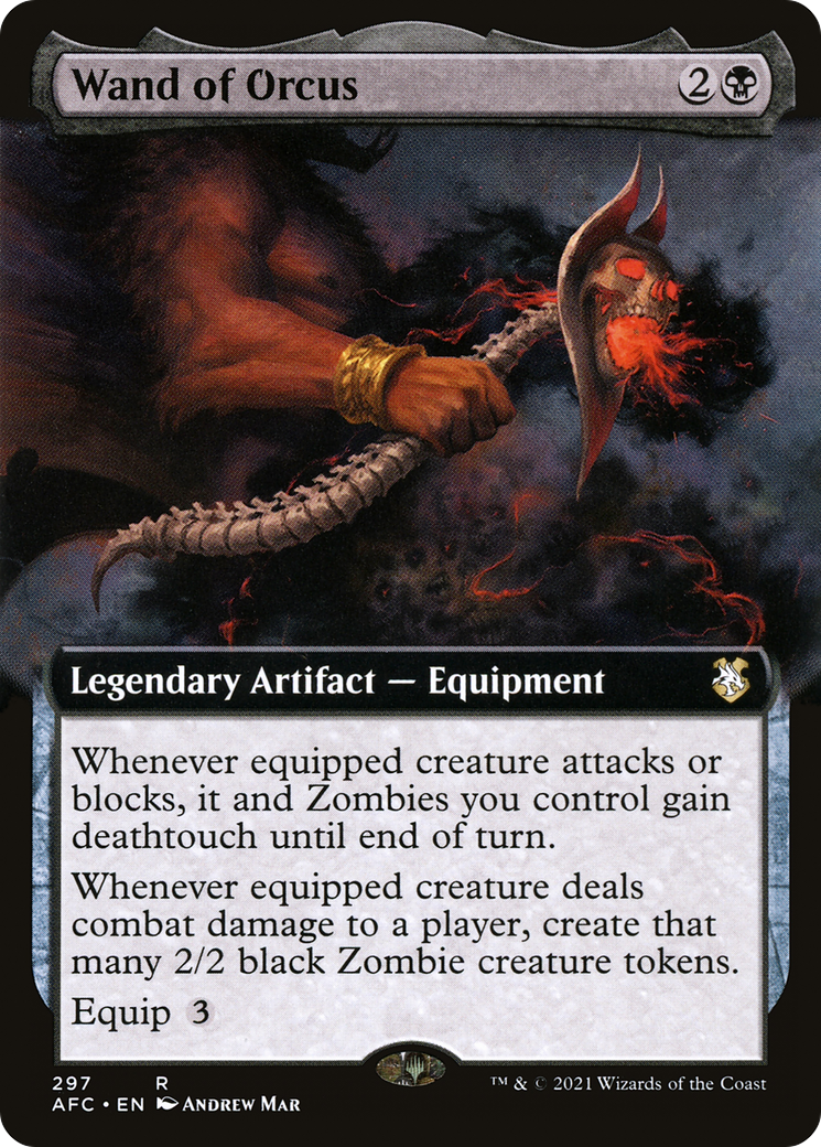 Wand of Orcus (Extended Art) (AFC-297) - Forgotten Realms Commander - Magic The Gathering