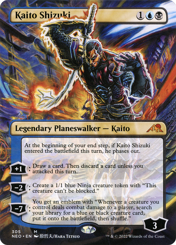 Kaito Shizuki (Borderless) (NEO-305) - Kamigawa: Neon Dynasty - Magic The Gathering