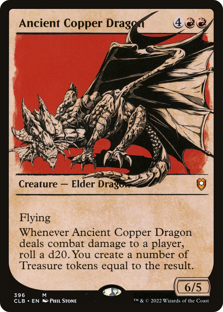 Ancient Copper Dragon (Showcase) (CLB-396) - Commander Legends: Battle for Baldur's Gate: (Showcase) - Magic The Gathering