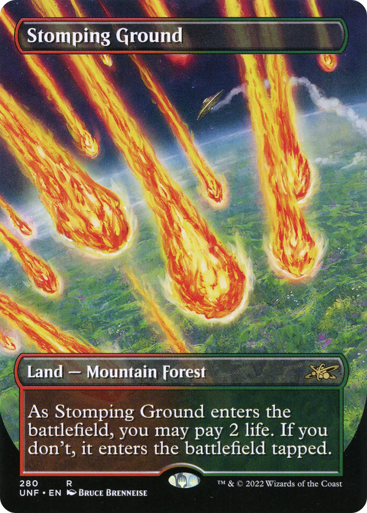 Stomping Ground (Borderless) (UNF-280) - Unfinity - Magic The Gathering