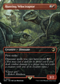Hunting Velociraptor (Borderless) (REX-004) - Jurassic World Collection (Borderless) - Magic The Gathering