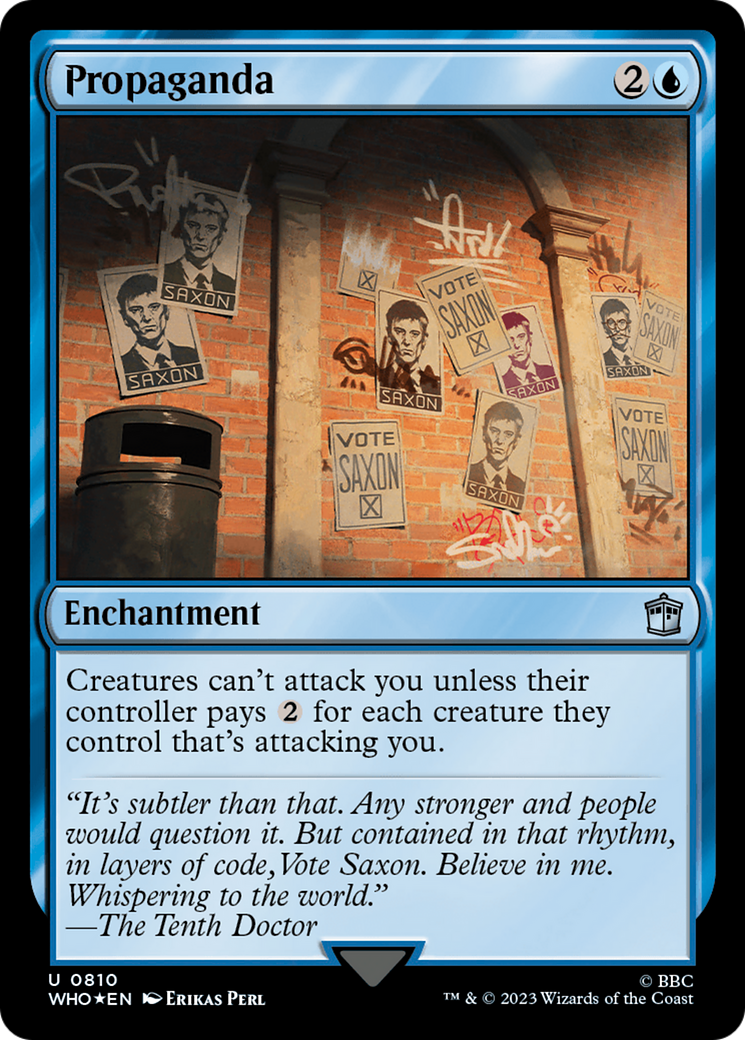 FOIL Propaganda (Surge Foil) (WHO-810) - Doctor Who - Magic The Gathering