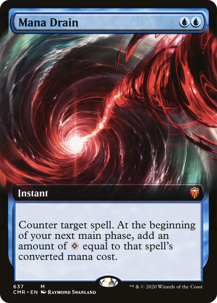 Mana Drain (Extended Art) (CMR-637) - Commander Legends - Magic The Gathering