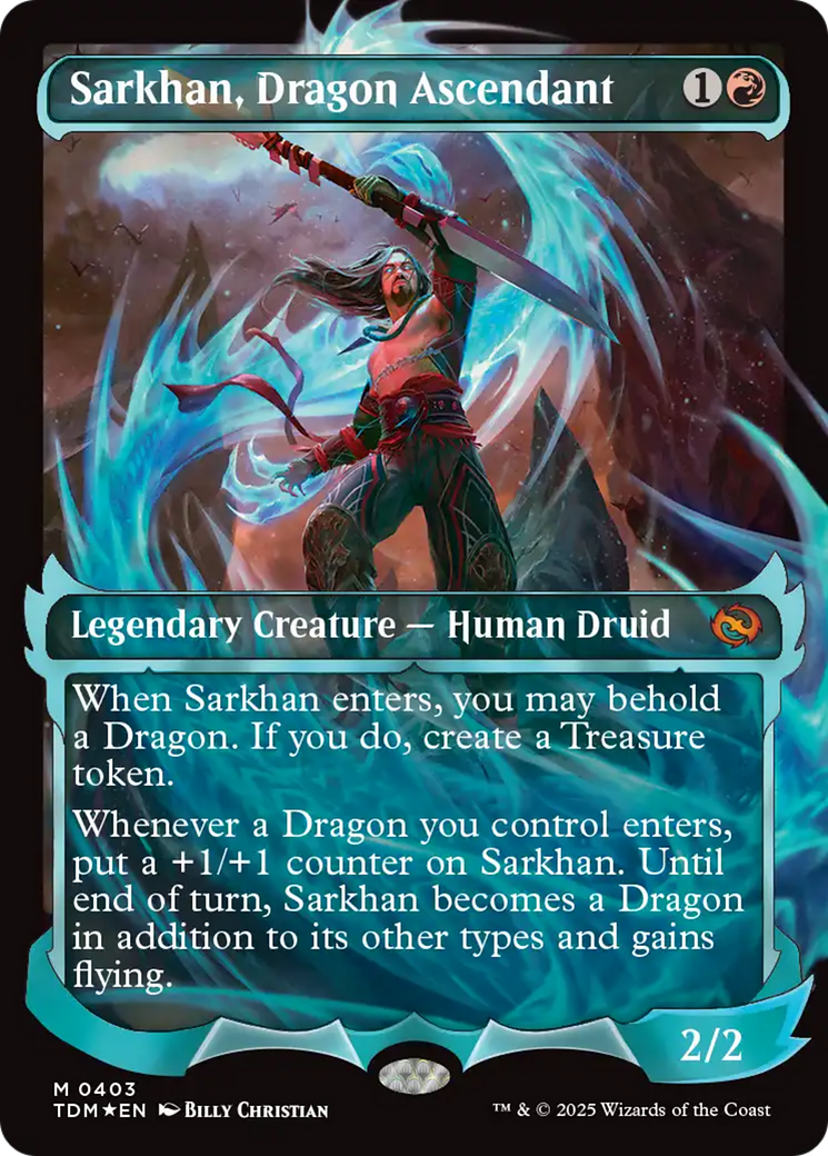 FOIL Sarkhan, Dragon Ascendant (TDM-403) - Tarkir: Dragonstorm - Magic The Gathering