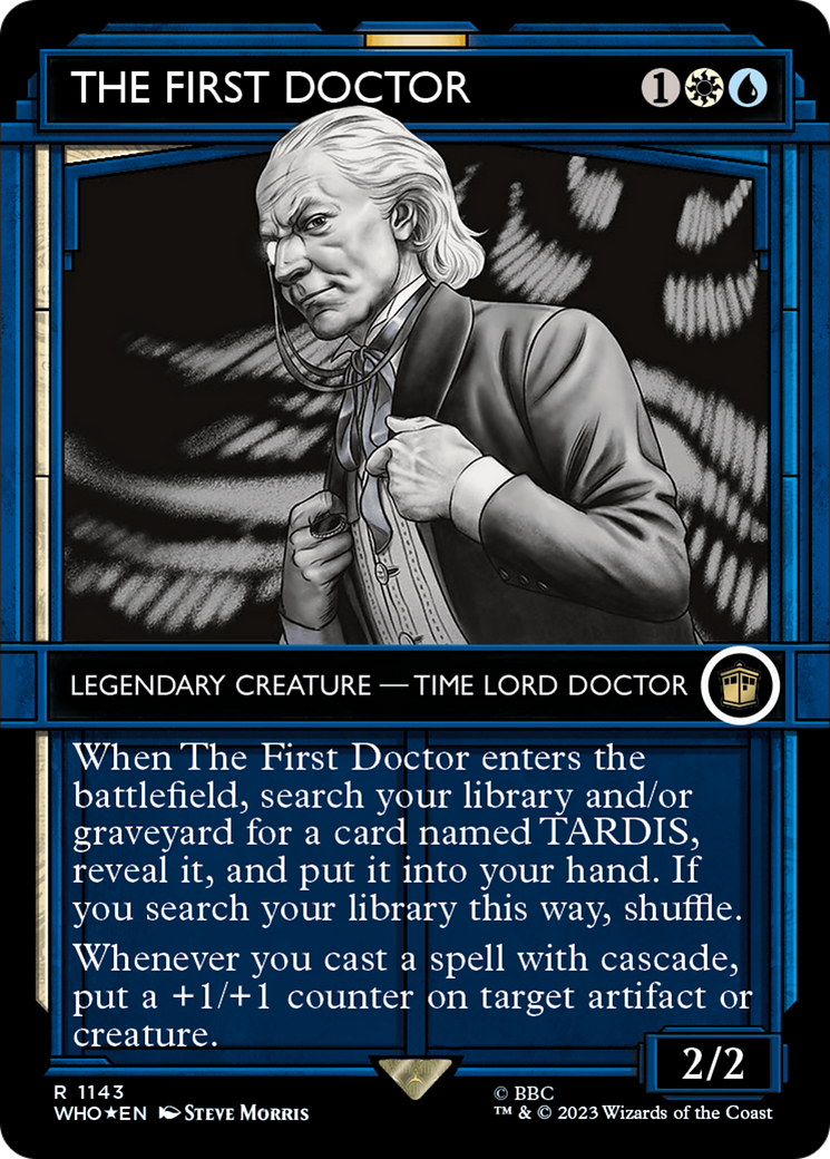 FOIL The First Doctor (Showcase) (Surge Foil) (WHO-1143) - Doctor Who - Magic The Gathering