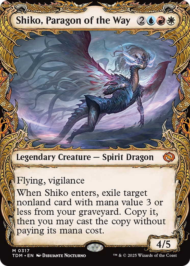 FOIL Shiko, Paragon of the Way (TDM-317) - Tarkir: Dragonstorm - Magic The Gathering