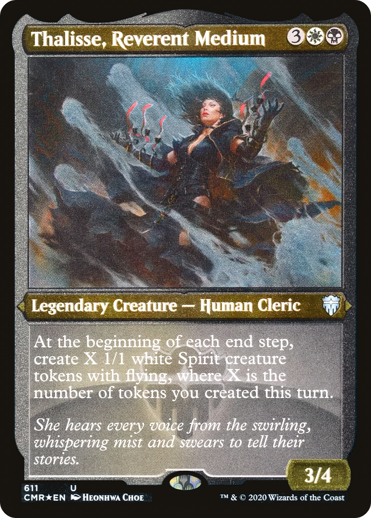 ETCHED FOIL Thalisse, Reverent Medium (Foil Etched) (CMR-611) - Commander Legends - Magic The Gathering