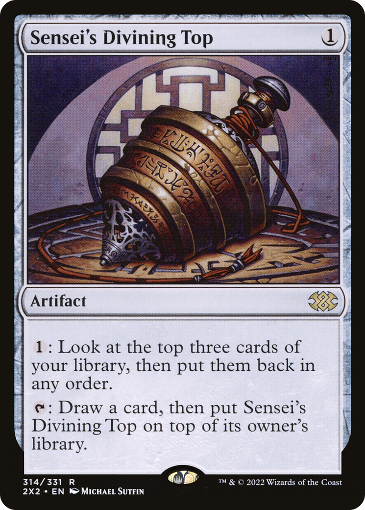 FOIL Sensei's Divining Top (2X2-314) - Double Masters 2022 - Magic The Gathering