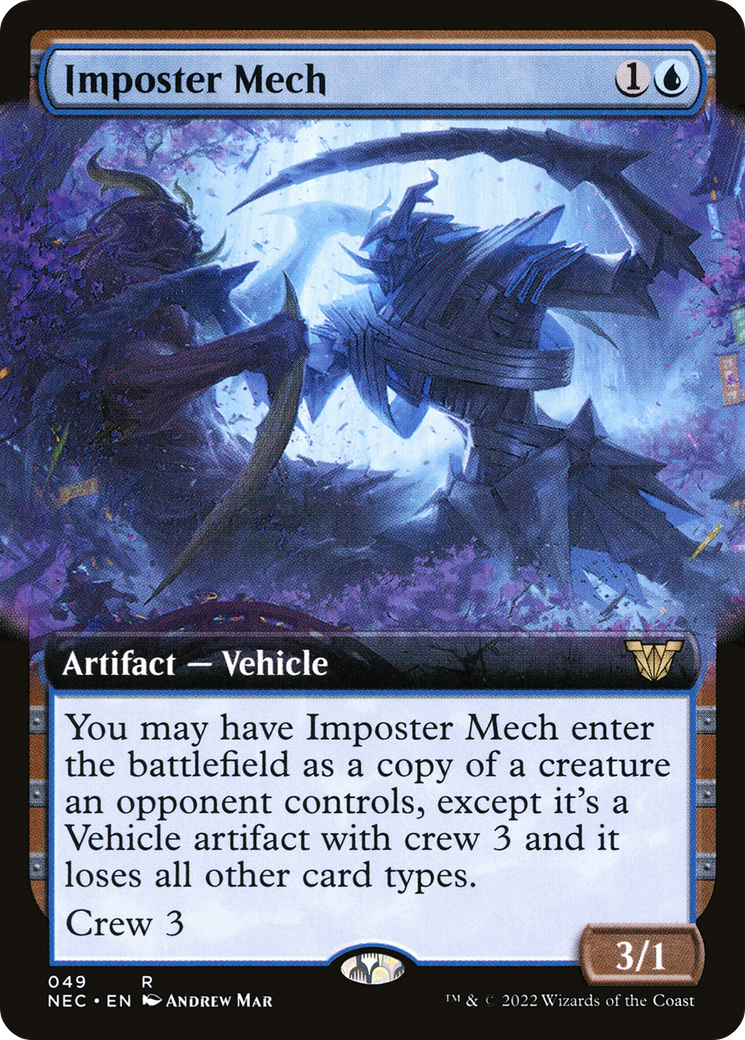 Imposter Mech (Extended Art) (NEC-049) - Neon Dynasty Commander - Magic The Gathering