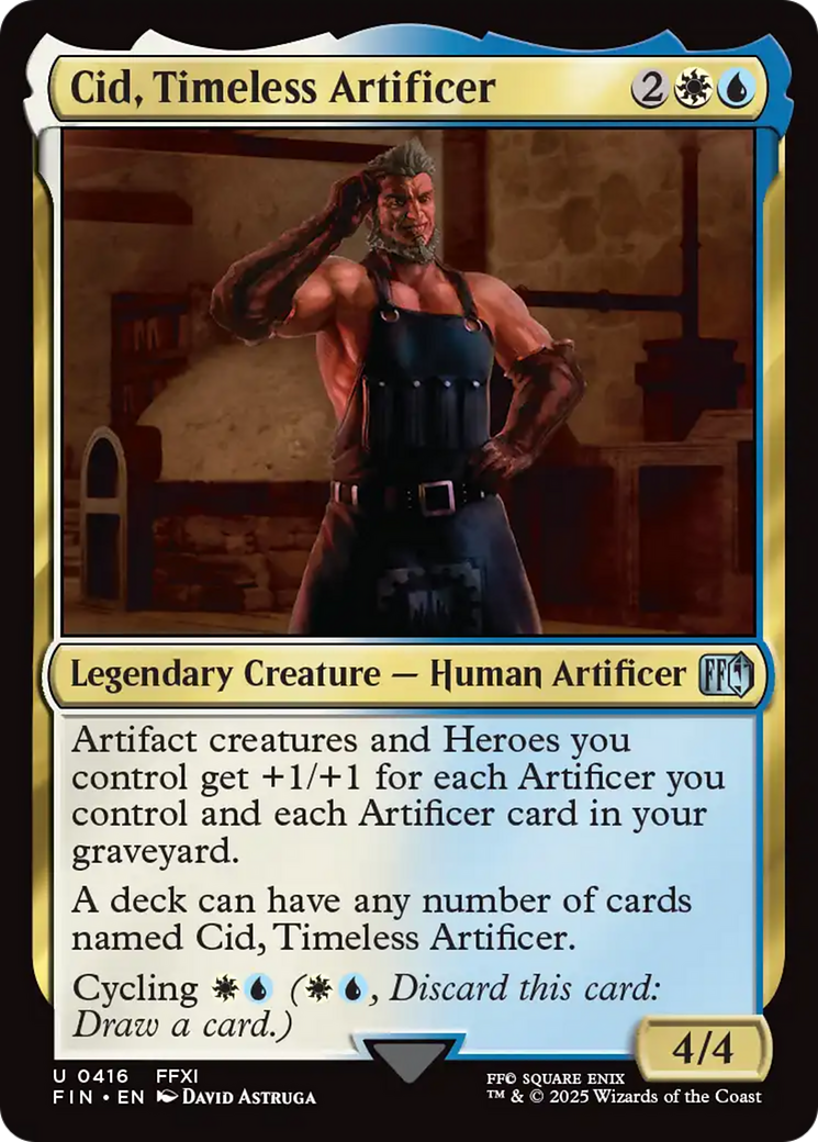 FOIL Cid, Timeless Artificer (0416) (FIN-416) - FINAL FANTASY - Magic The Gathering