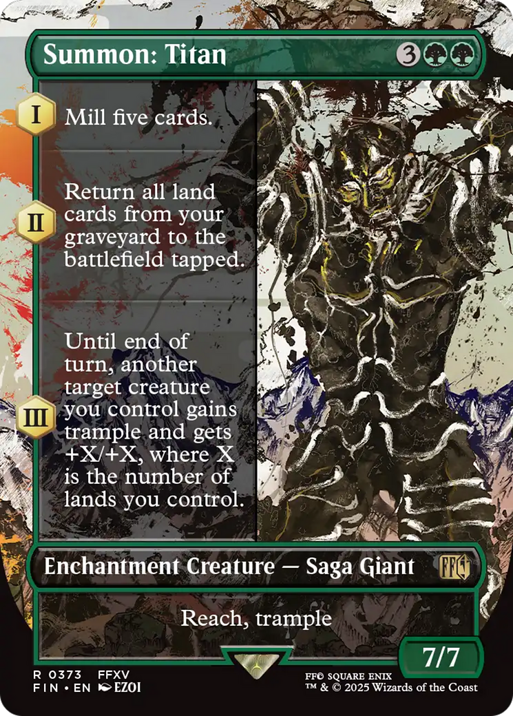 FOIL Summon: Titan (FIN-373) - FINAL FANTASY - Magic The Gathering