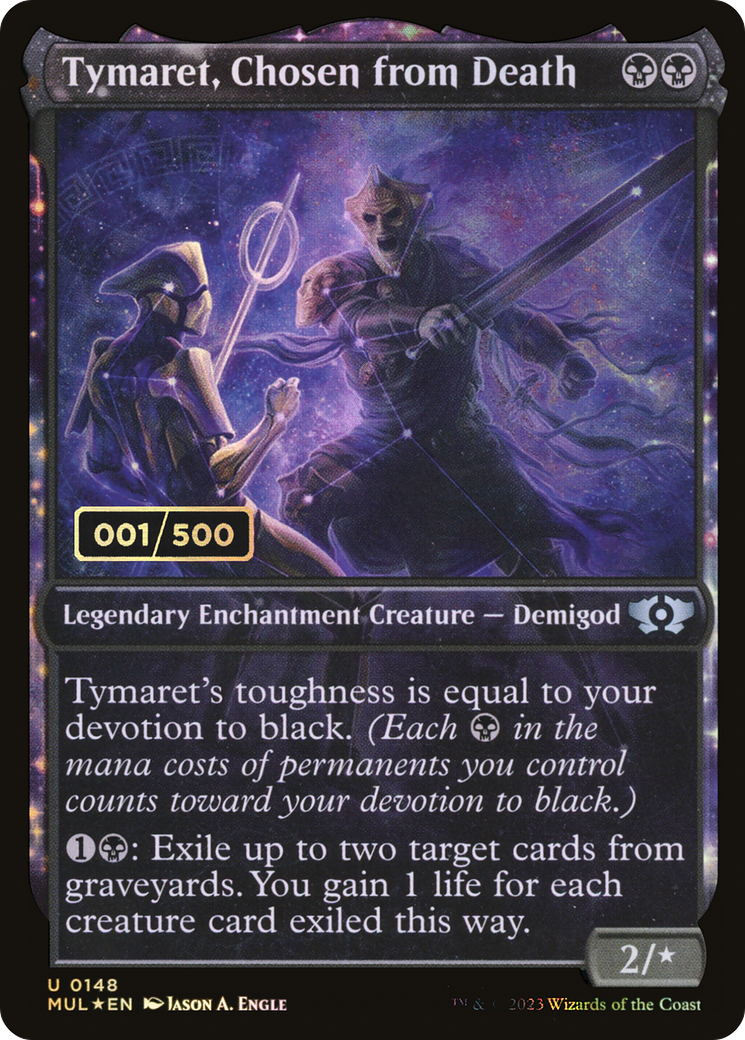 FOIL Tymaret, Chosen from Death (Serial Numbered) (MUL-148) - Multiverse Legends - Magic The Gathering