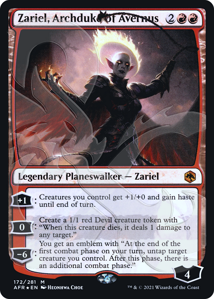 FOIL Zariel, Archduke of Avernus (AFR&-172A) - Adventures in the Forgotten Realms Promos - Magic The Gathering