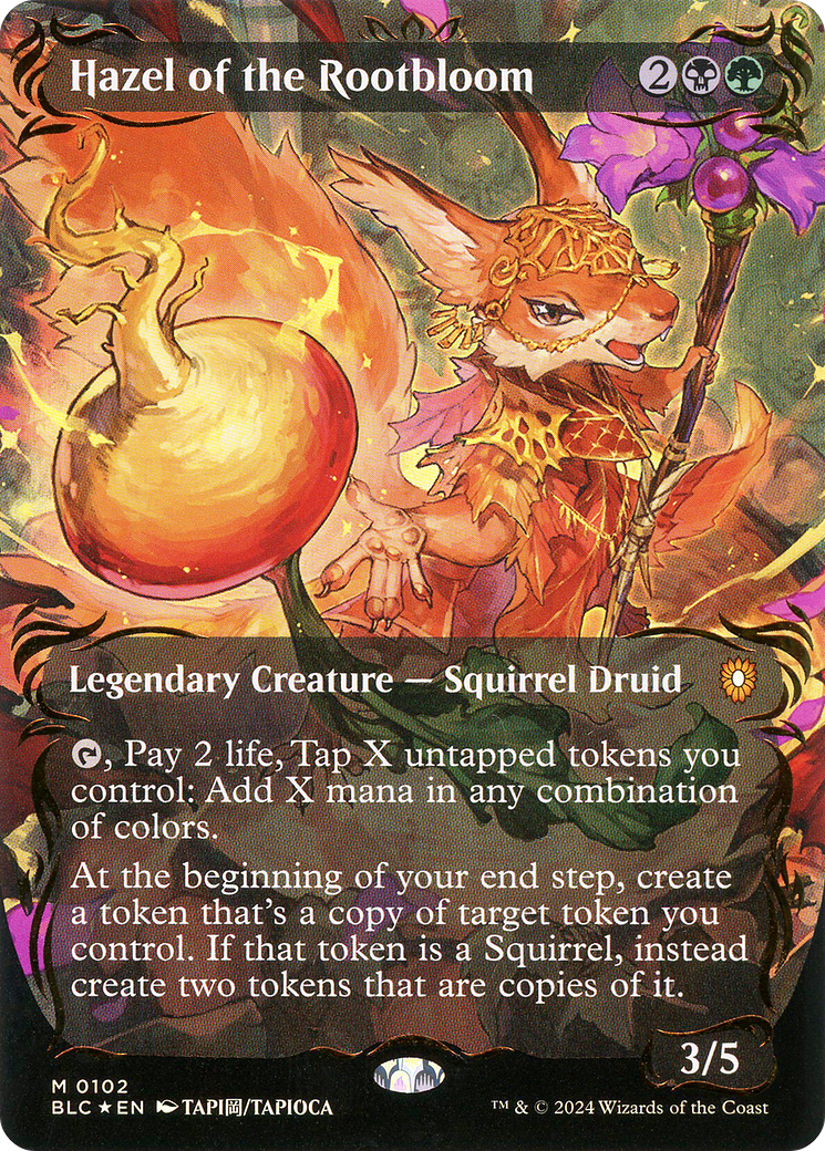 FOIL Hazel of the Rootbloom (BLC-102) - Bloomburrow Commander - Magic The Gathering