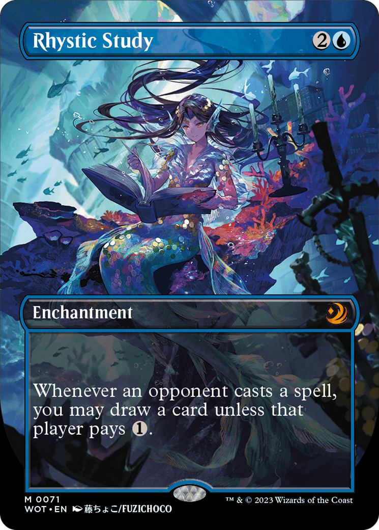 Rhystic Study (Anime Borderless) (WOT-071) - Wilds of Eldraine: Enchanting Tales - Magic The Gathering