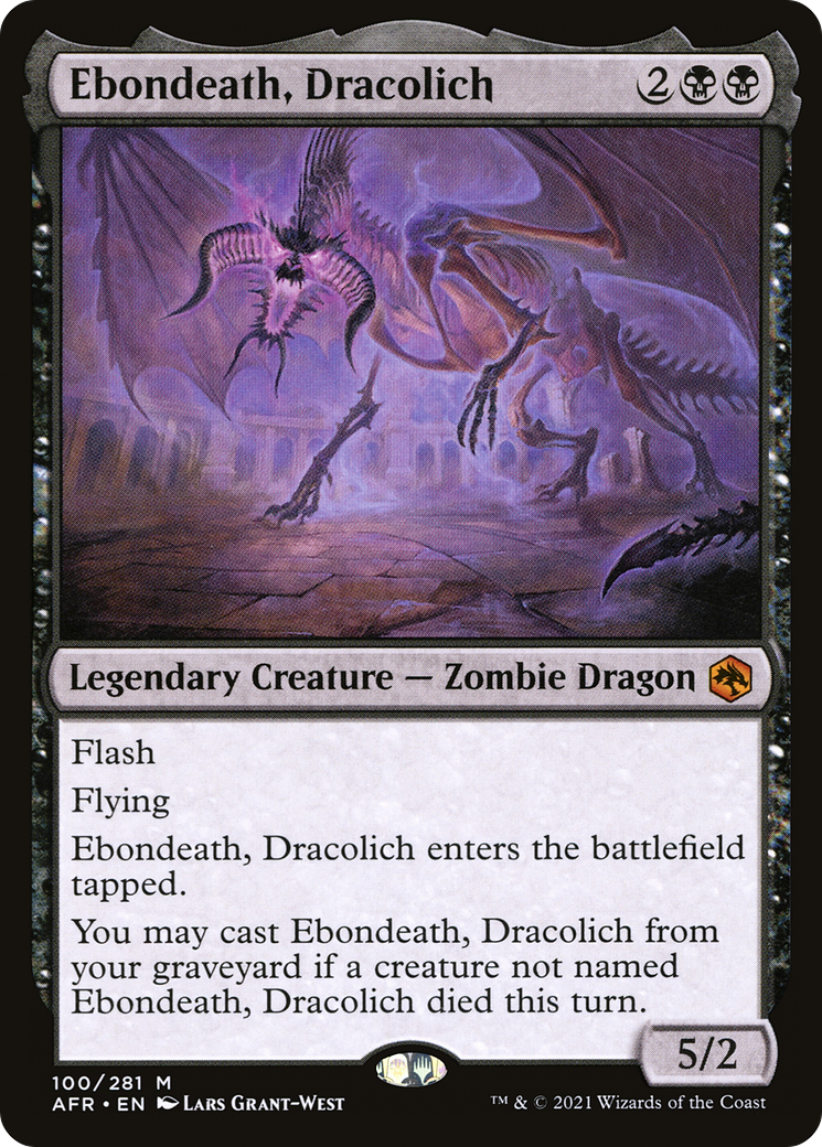 FOIL Ebondeath, Dracolich (AFR-100) - Adventures in the Forgotten Realms - Magic The Gathering