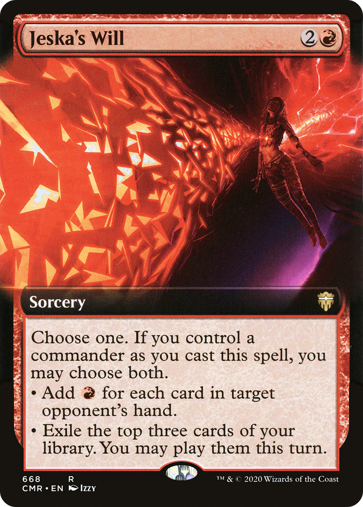 FOIL Jeska's Will (Extended Art) (CMR-668) - Commander Legends - Magic The Gathering