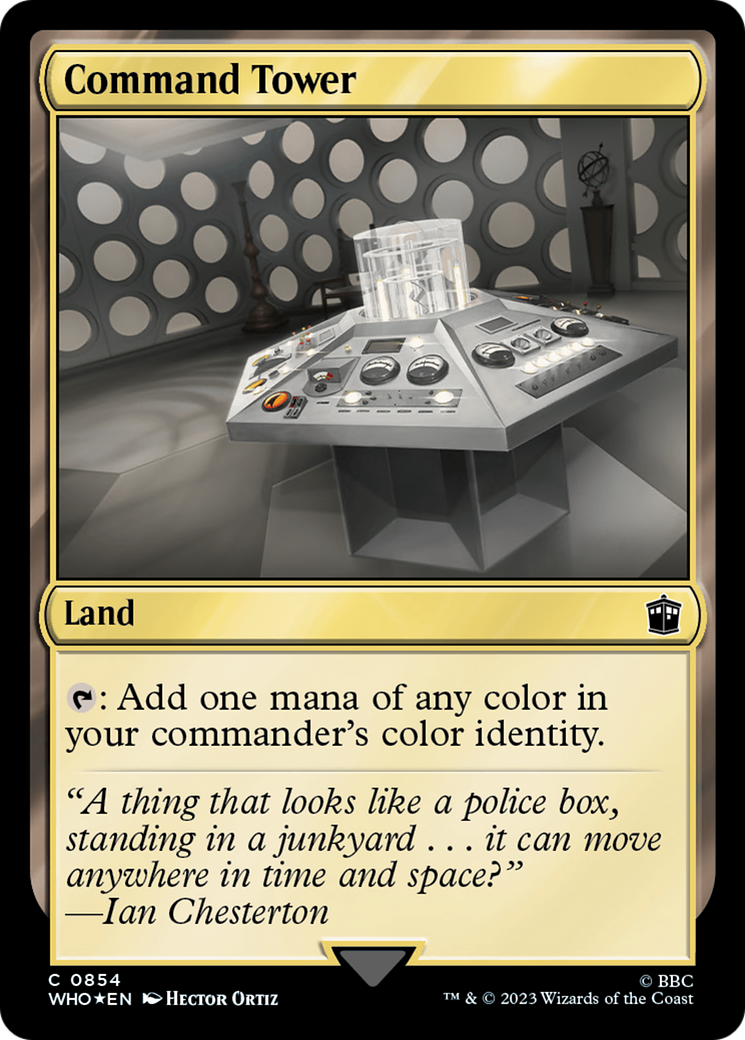 FOIL Command Tower (0854) (Surge Foil) (WHO-854) - Doctor Who - Magic The Gathering