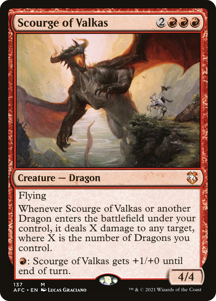 Scourge of Valkas (AFC-137) - Forgotten Realms Commander - Magic The Gathering
