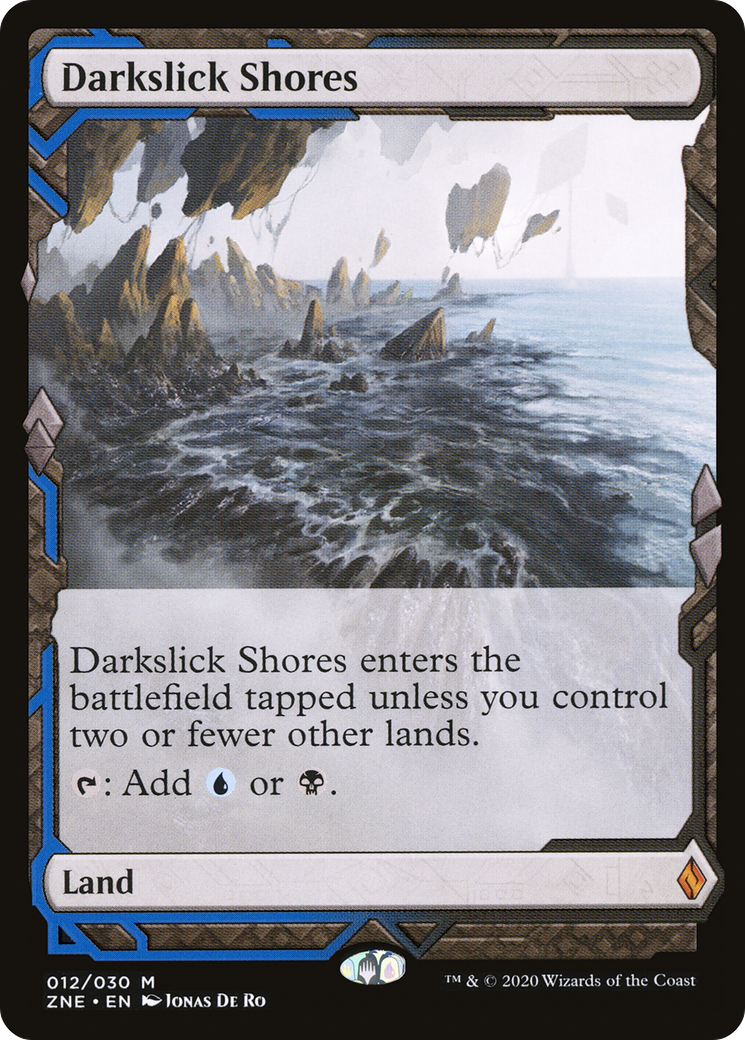 FOIL Darkslick Shores (ZNE-012) - Zendikar Rising Expeditions - Magic The Gathering