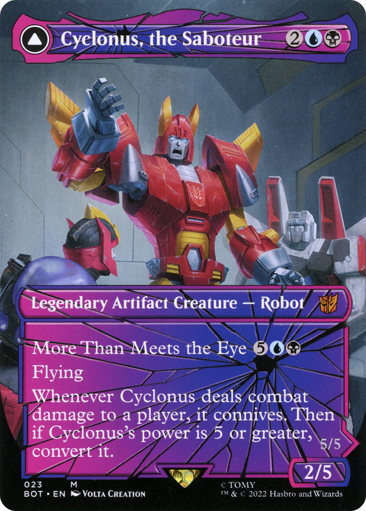 FOIL Cyclonus, the Saboteur (Shattered Glass) (BOT-023) - Transformers - Magic The Gathering