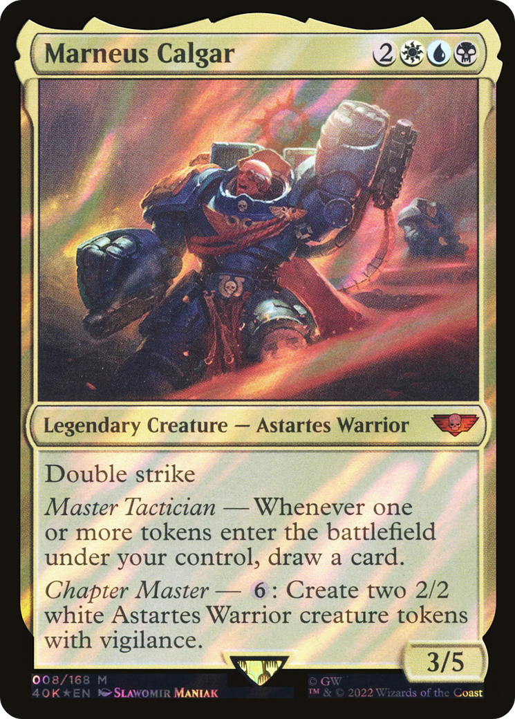 FOIL Marneus Calgar (Surge Foil) (40K-008) - Warhammer 40,000 Commander - Magic The Gathering