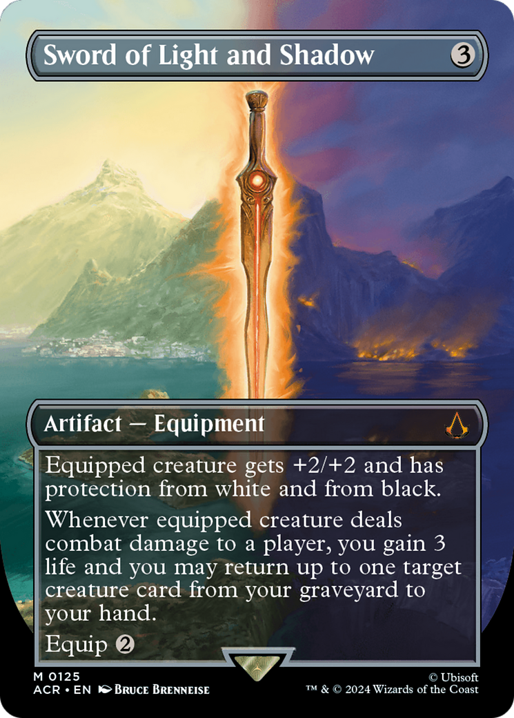 FOIL Sword of Light and Shadow (Borderless) (ACR-125) - Assassin's Creed - Magic The Gathering