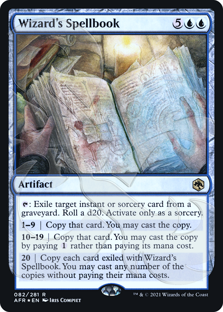 FOIL Wizard's Spellbook (AFR&-82A) - Adventures in the Forgotten Realms Promos - Magic The Gathering