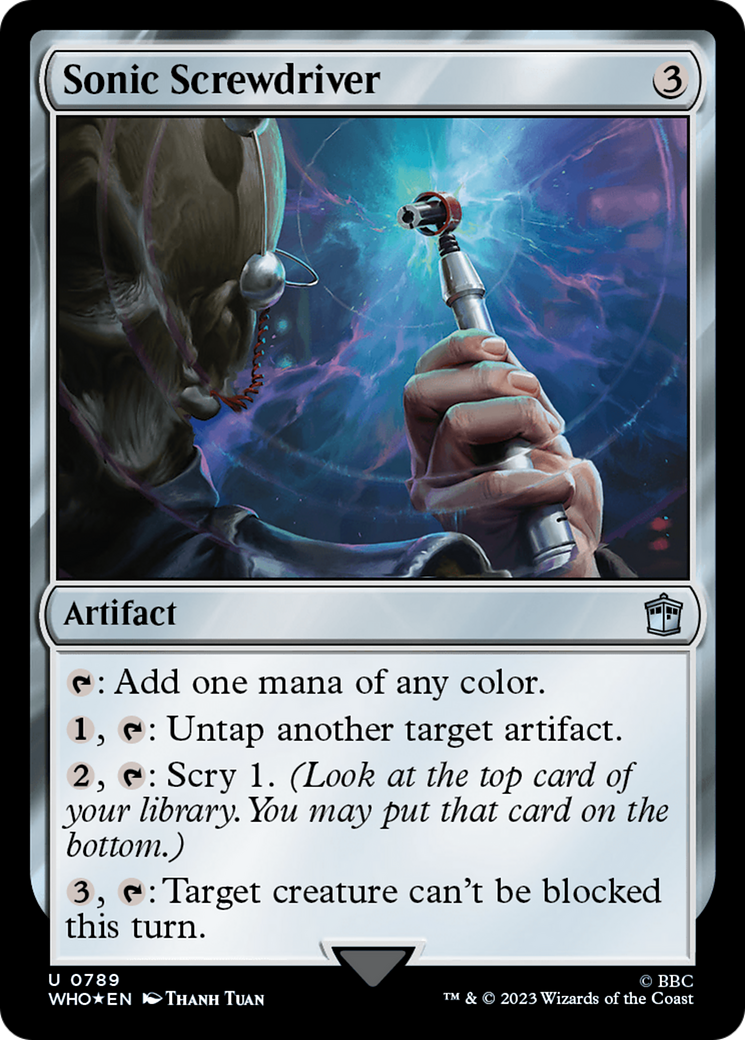 FOIL Sonic Screwdriver (0789) (Surge Foil) (WHO-789) - Doctor Who - Magic The Gathering