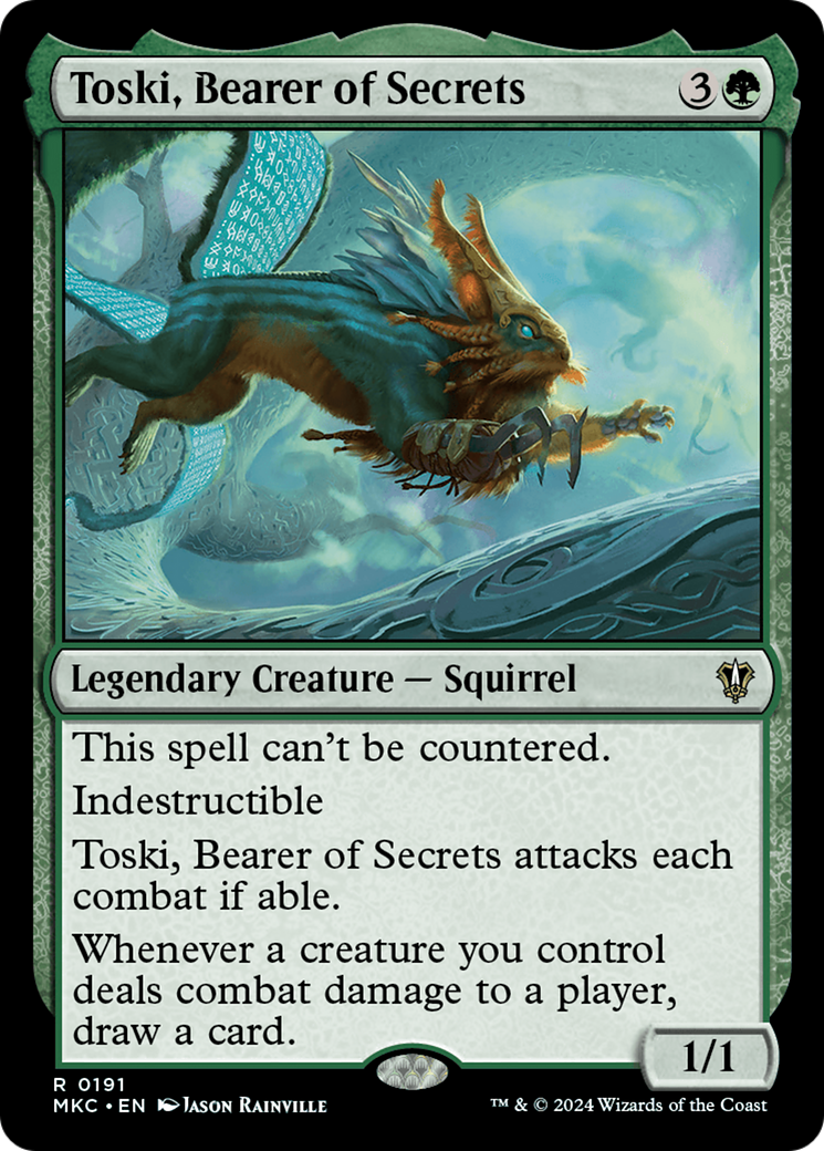 Toski, Bearer of Secrets (MKC-191) - Murders at Karlov Manor Commander - Magic The Gathering