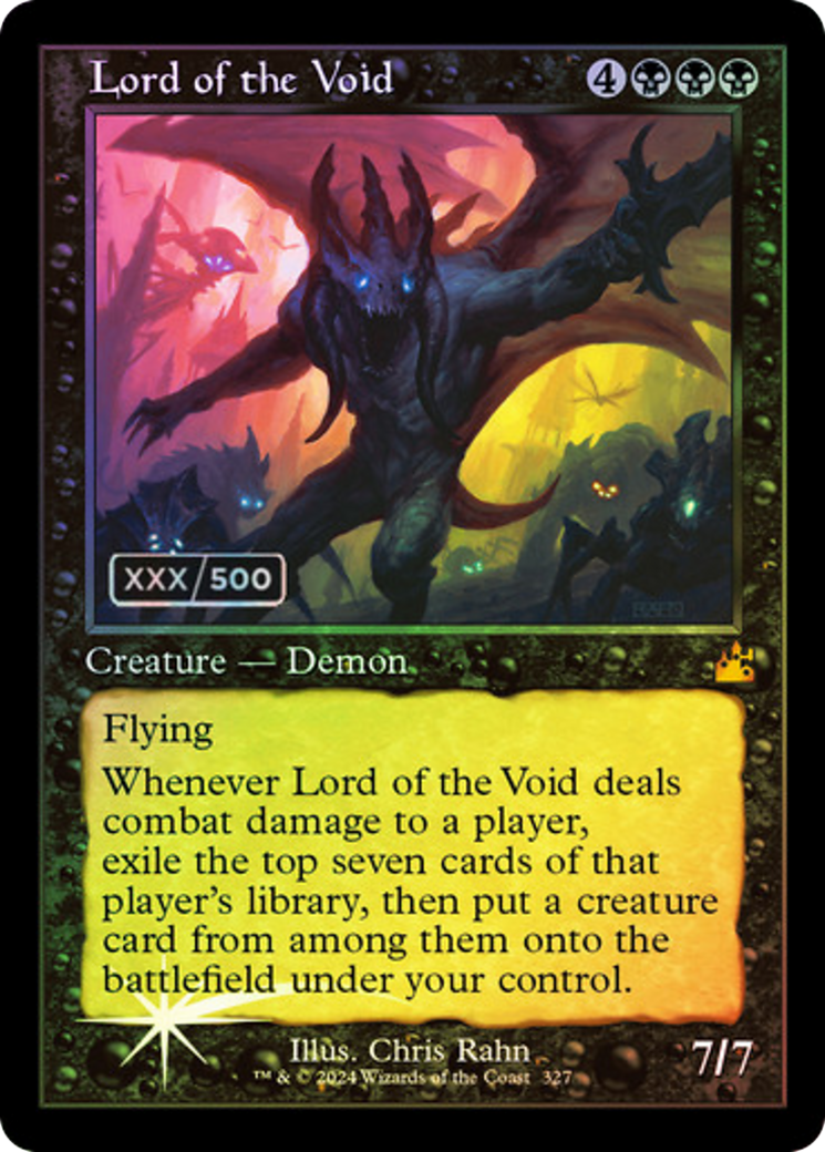 FOIL Lord of the Void (Retro Frame) (Serial Numbered) (RVR-327) - Ravnica Remastered - Magic The Gathering