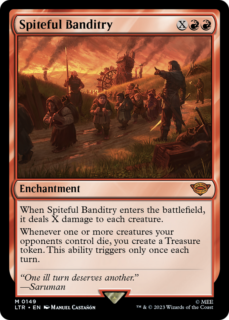 FOIL Spiteful Banditry (LTR-149) - The Lord of the Rings: Tales of Middle-earth - Magic The Gathering