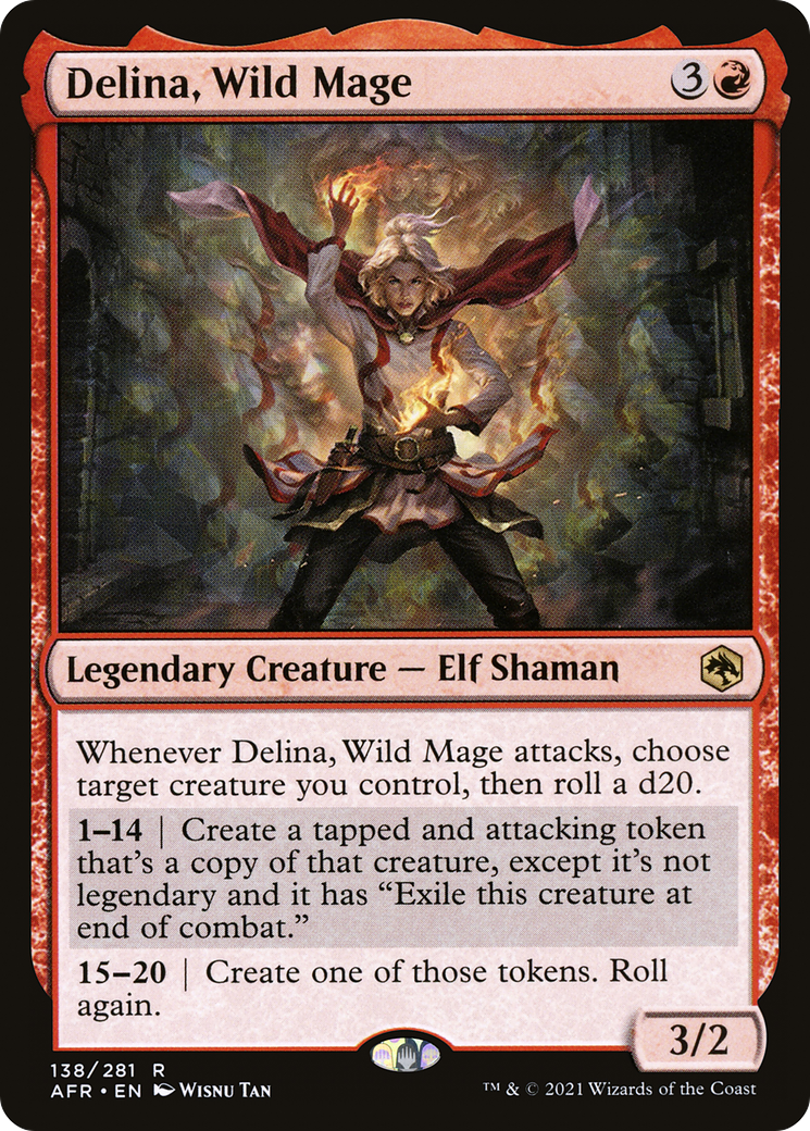 FOIL Delina, Wild Mage (AFR-138) - Adventures in the Forgotten Realms - Magic The Gathering