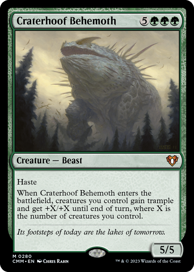FOIL Craterhoof Behemoth (CMM-280) - Commander Masters - Magic The Gathering