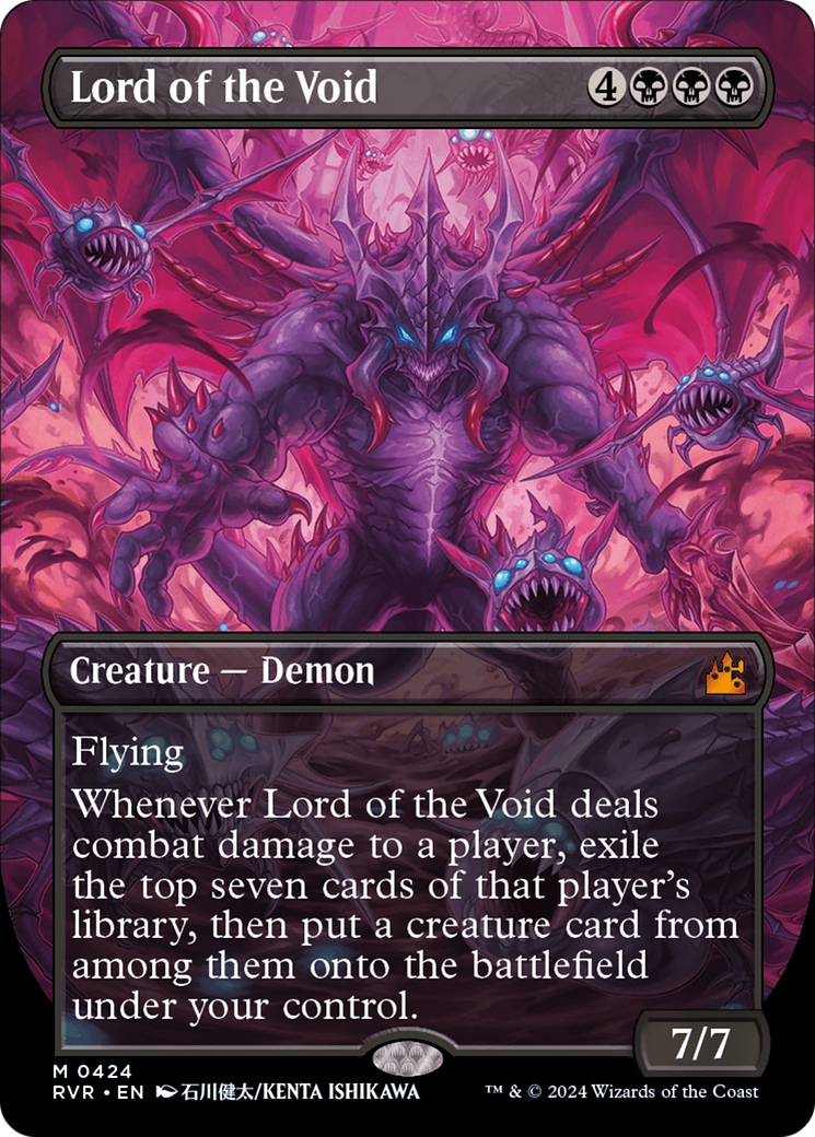 FOIL Lord of the Void (Anime Borderless) (RVR-424) - Ravnica Remastered - Magic The Gathering