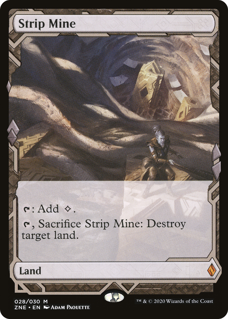 FOIL Strip Mine (ZNE-028) - Zendikar Rising Expeditions - Magic The Gathering