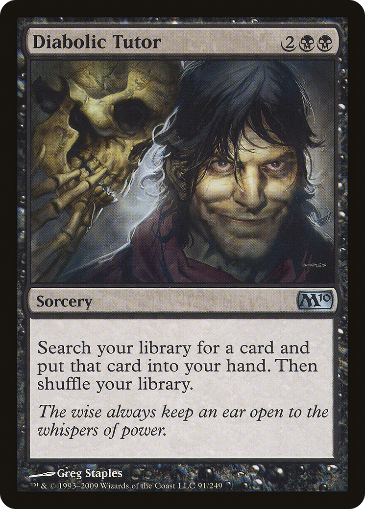 FOIL Diabolic Tutor (M10-091) - Magic 2010 - Magic The Gathering