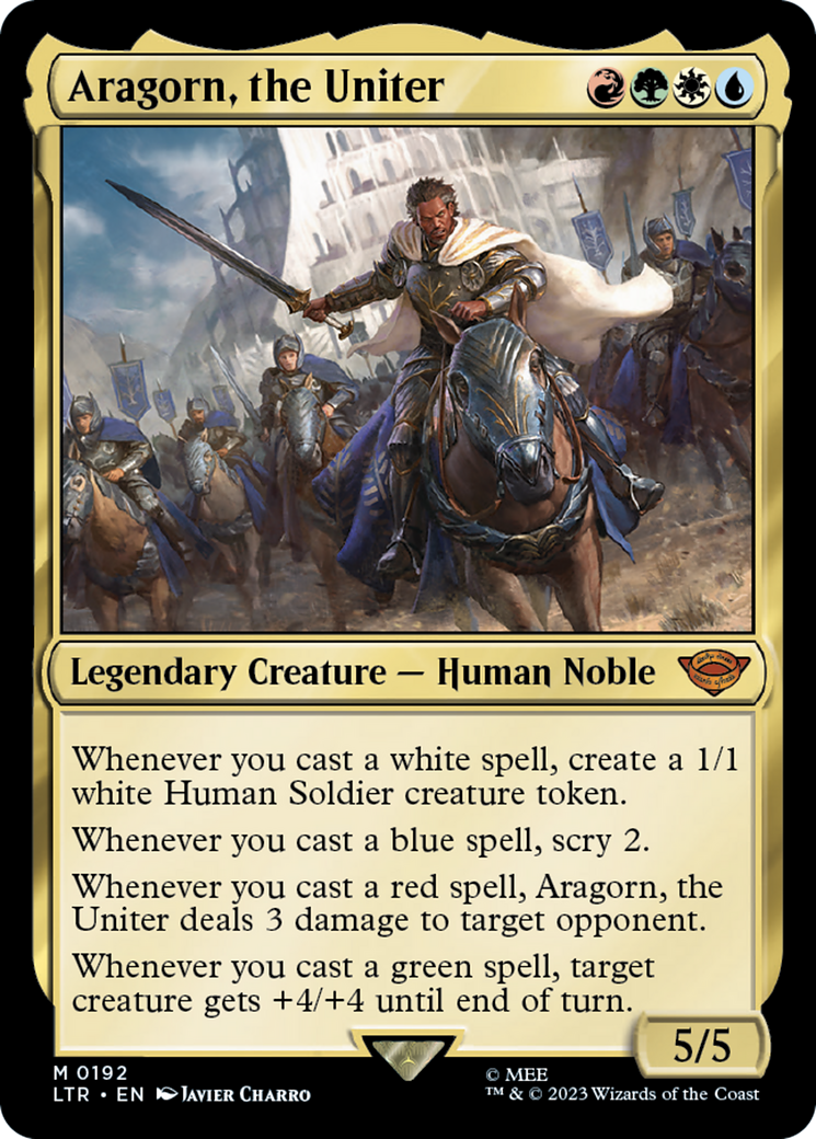 FOIL Aragorn, the Uniter (LTR-192) - The Lord of the Rings: Tales of Middle-earth - Magic The Gathering