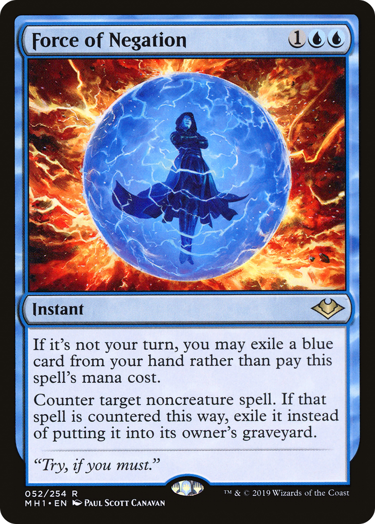 FOIL Force of Negation (MH1-052) - Modern Horizons - Magic The Gathering