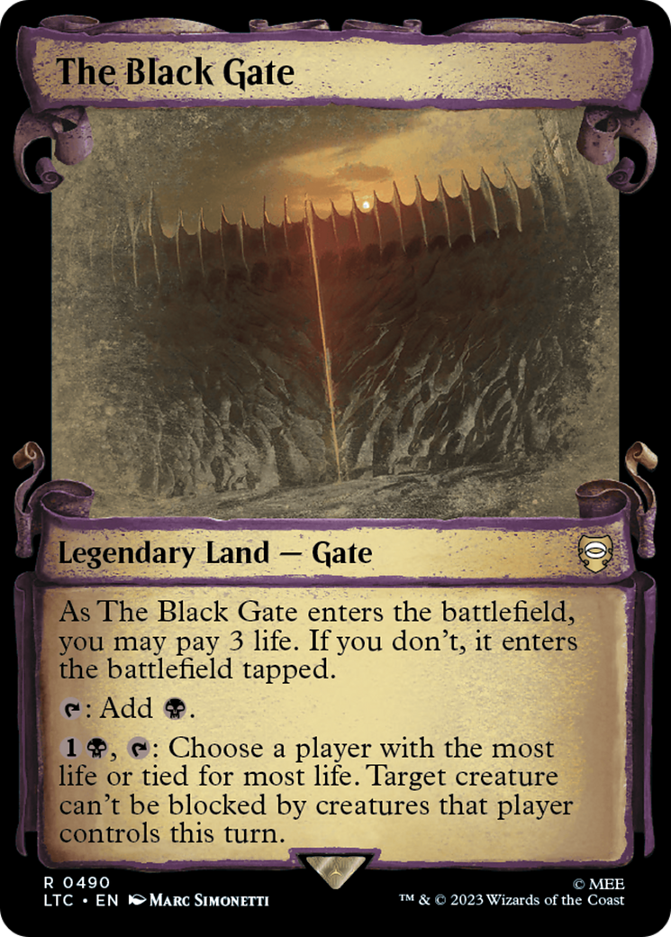 The Black Gate (Showcase Scrolls) (LTC-490) - Tales of Middle-earth Commander - Magic The Gathering