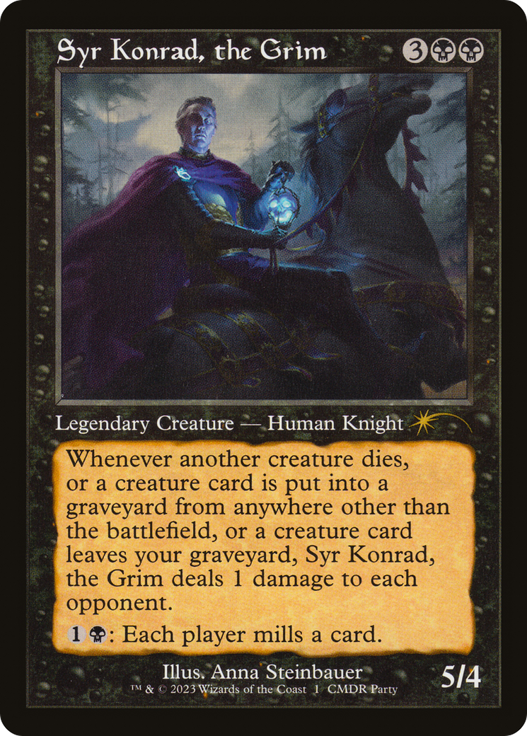 FOIL Syr Konrad, the Grim (Retro Frame) (WPN-001) - Wizards Play Network 2023 - Magic The Gathering