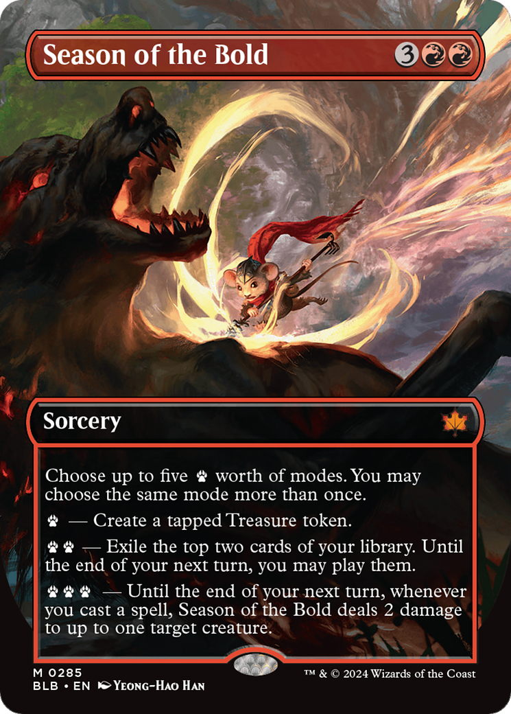 FOIL Season of the Bold (Borderless) (BLB-285) - Bloomburrow - Magic The Gathering