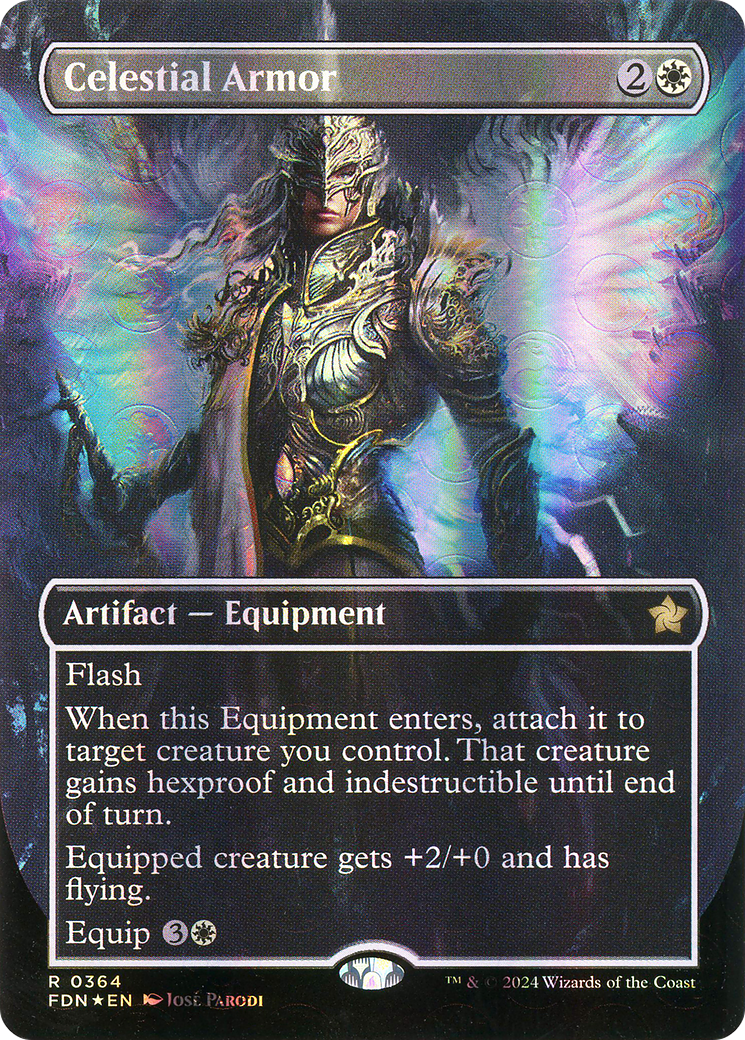 FOIL Celestial Armor (FDN-364) - Foundations - Magic The Gathering