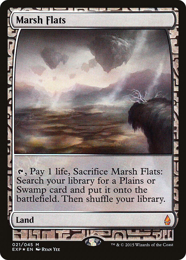 FOIL Marsh Flats (EXP-021) - Zendikar Expeditions - Magic The Gathering