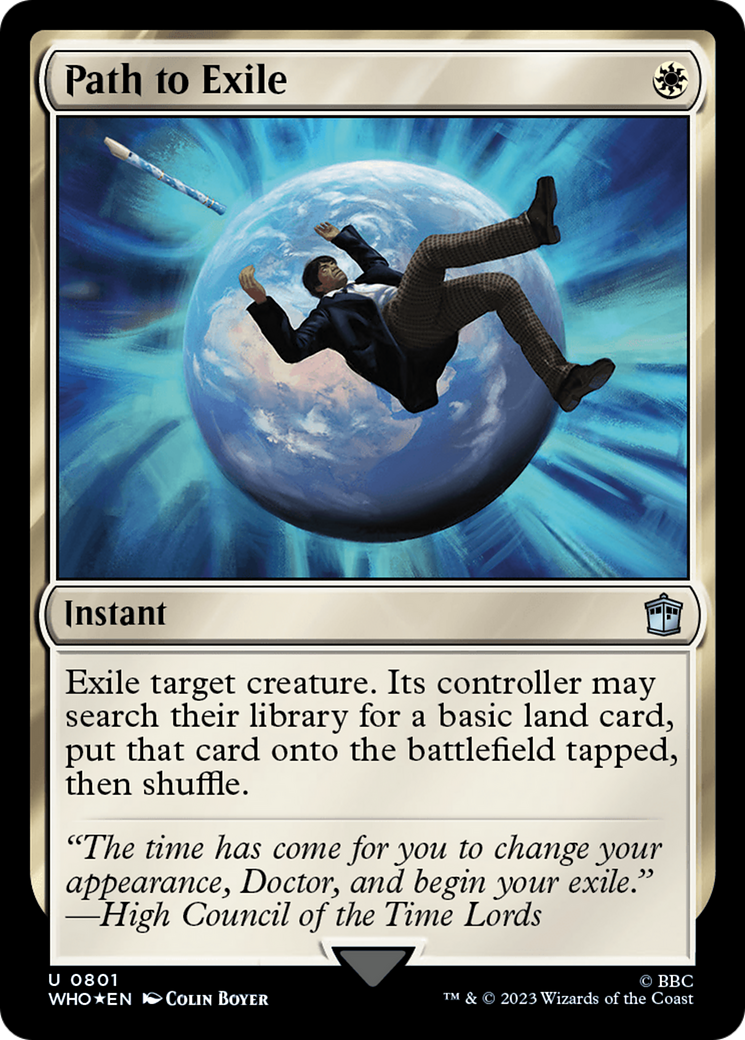 FOIL Path to Exile (Surge Foil) (WHO-801) - Doctor Who - Magic The Gathering