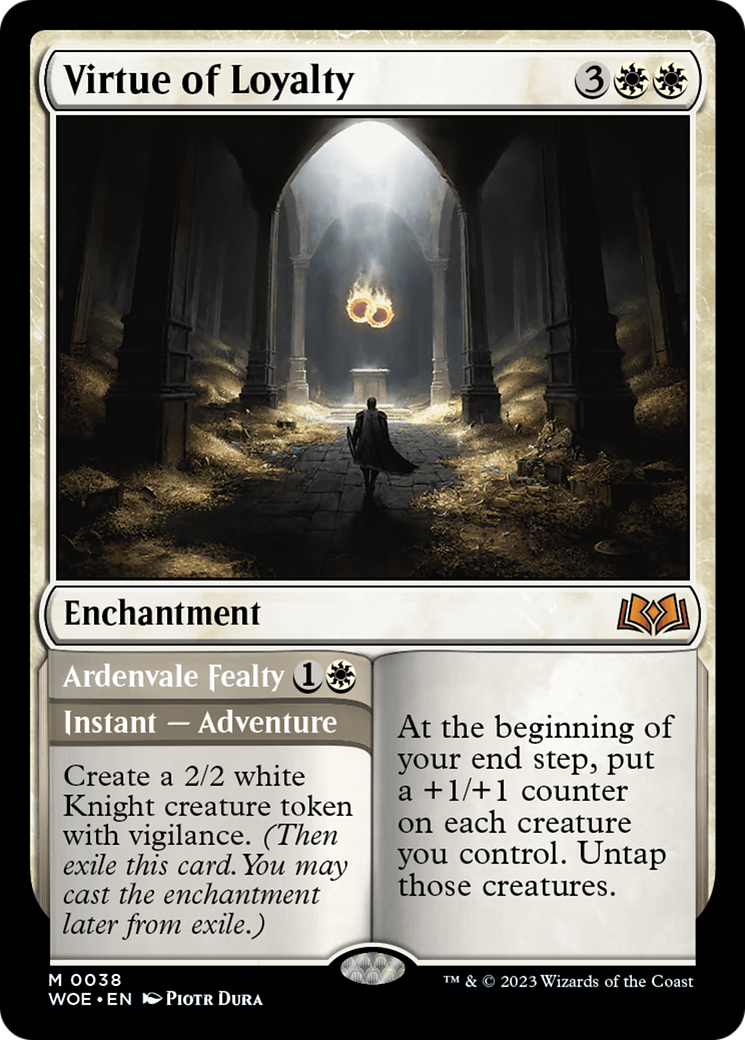 FOIL Virtue of Loyalty (WOE-038) - Wilds of Eldraine - Magic The Gathering