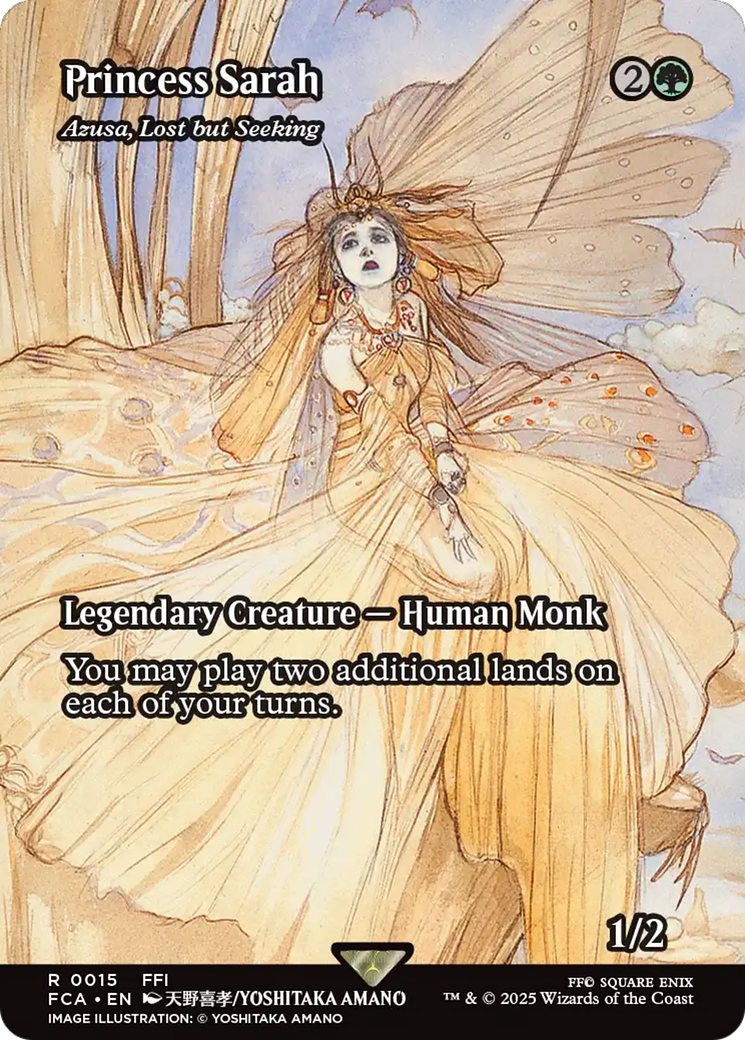 Princess Sarah - Azusa, Lost but Seeking (Showcase) (FCA-015) - FINAL FANTASY: Through the Ages - Magic The Gathering