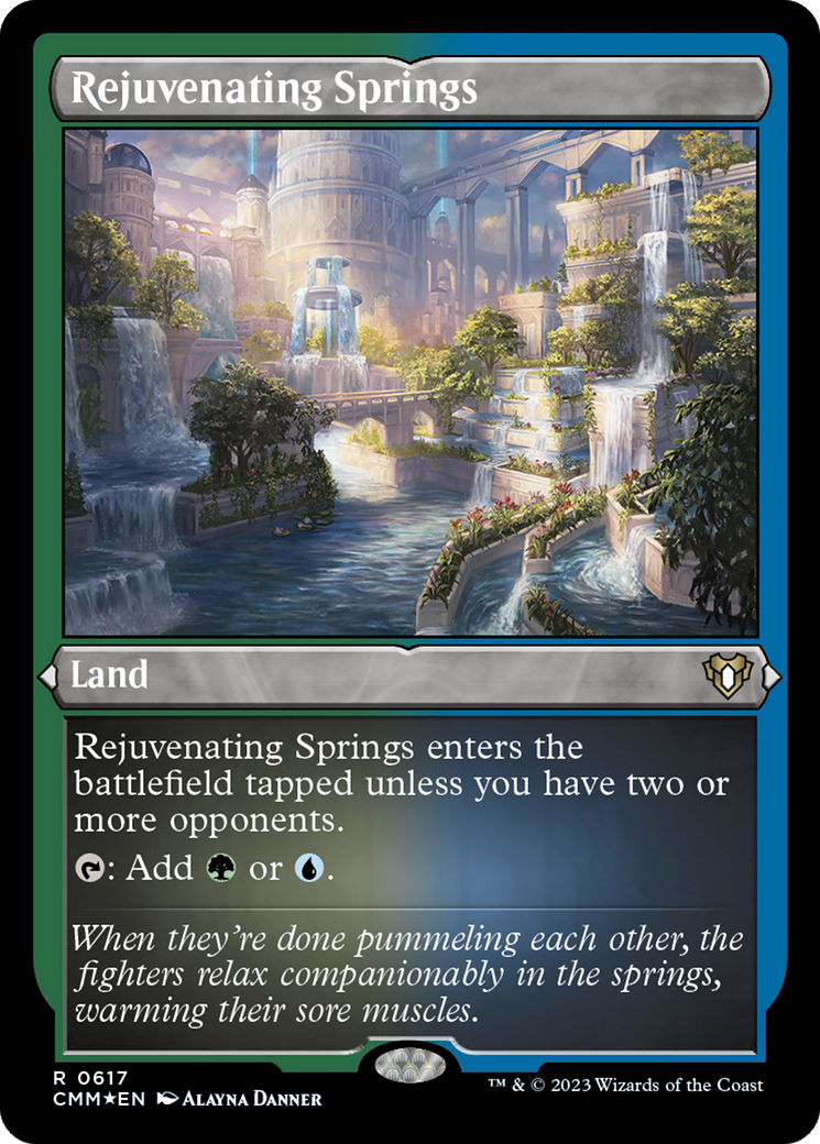 ETCHED FOIL Rejuvenating Springs (CMM-617) - Commander Masters - Magic The Gathering